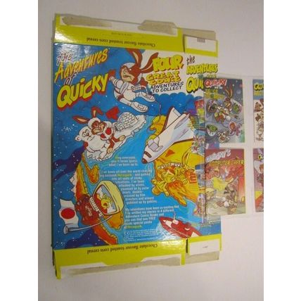 Nestle 1995 Nesquik Quiky`s Adventures Cereal Box Set of 4 Adventure Books