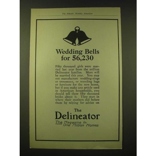1918 The Delineator Magazine Ad - Wedding bells for 56,230