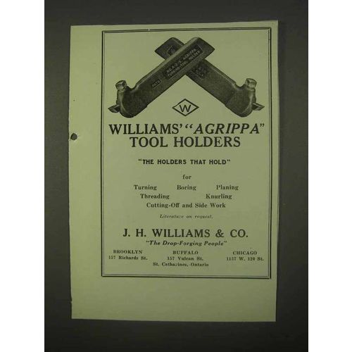 1922 J.H. Williams Agrippa Tool Holders Ad - Holders that Hold