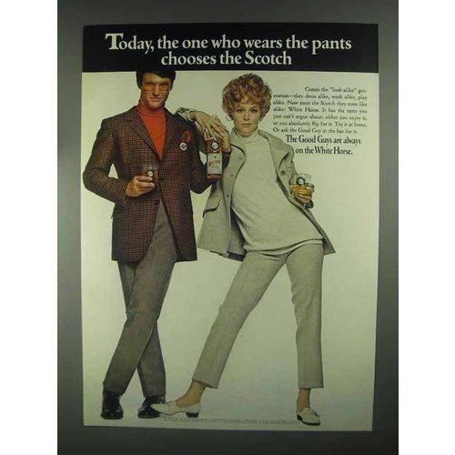 1967 White Horse Scotch Ad - One Who Wears the Pants