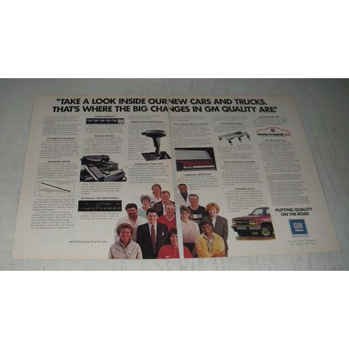 1990 GM Cars and Trucks Ad - Take a look inside our new cars and trucks.