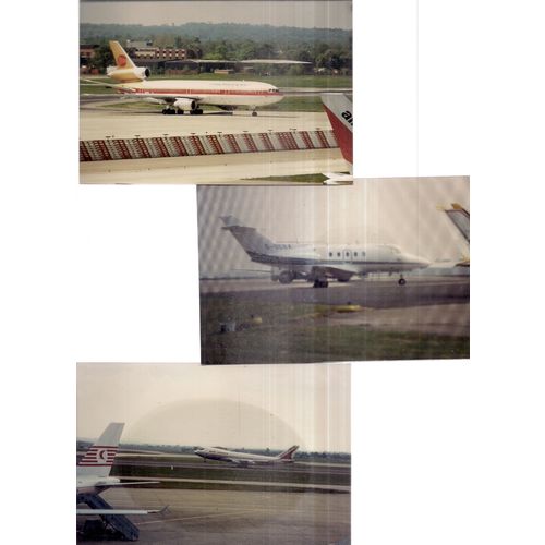 9 x commercial aircraft photographs...... Aeroplanes.. amateur photographs