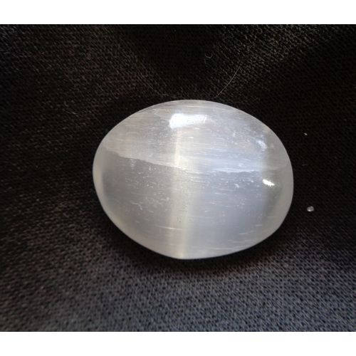 C Selenite Palm Stone Touch Gemstone Crystal Metaphysical Meditation Spiritual