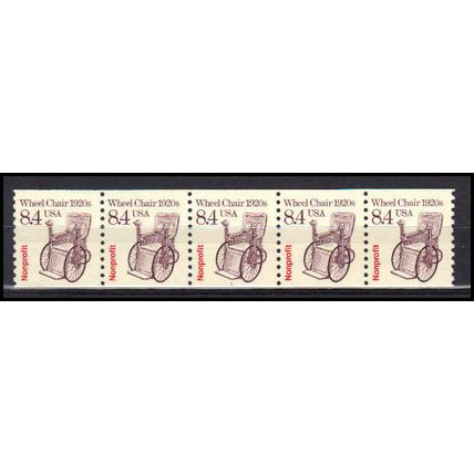 2256 8.4c Wheel Chair Fine MNH Dry Gum PNC 1/5 X3084