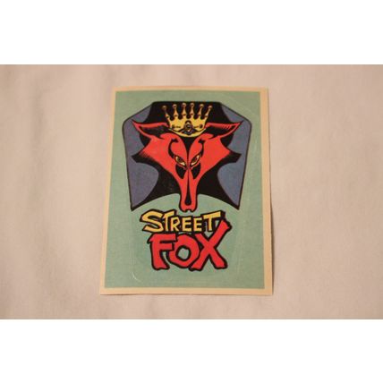 Street Fox But 1976 Donruss Skateboard STICKER with Stickerback