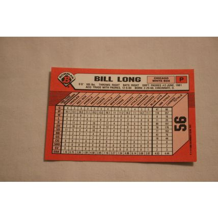 Bill Long 1989 Bowman TIFFANY NO. 56