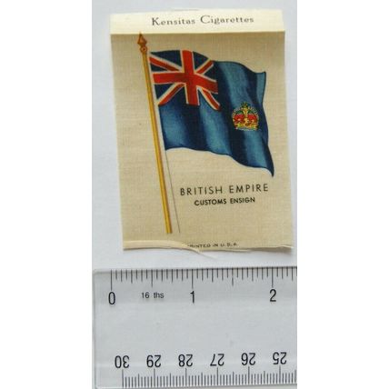 1938 Kensitas Cigarette Silk, British Empire, Customs Ensign