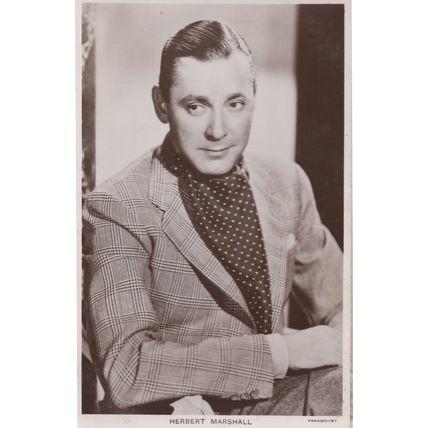 Herbert Marshall Picturegoer Film Real Photo Vintage Postcard
