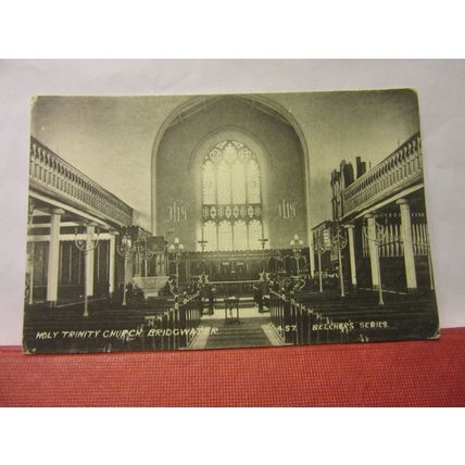 HOLY TRINITY CHURCH, BRIDGWATER, SOMERSET unused antique postcard =
