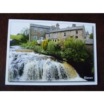 GB Yorkshire Hawes Gayle Beck Falls used Millstone postcard security machinstamp