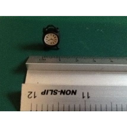 'Black' Alarm Clock 1:12th Dolls House Miniature