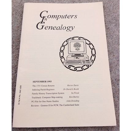 Computers in Genealogy: Sep 1993: Vol. 4 No. 11, p475-522