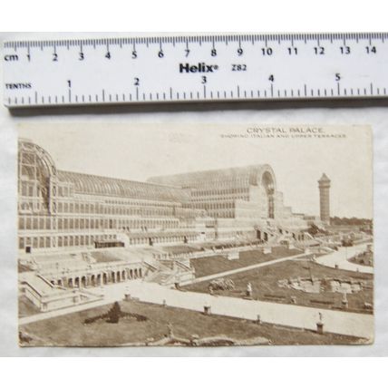 1920 postcard Crystal Palace, Italian & Upper Terraces - Norwood S.E.19 postmark