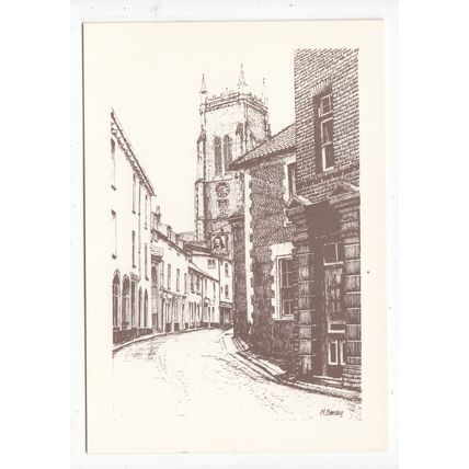The High Street Cromer Modern Postcard Art Norfolk Artist Mick Bensley