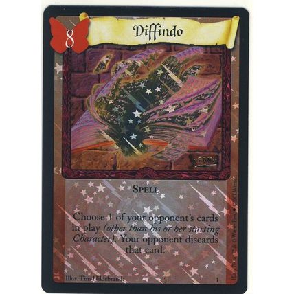 HARRY POTTER TCG FOIL PROMO CARD DIFFINDO - HARRY POTTER LEAGUE JANUARY 2002