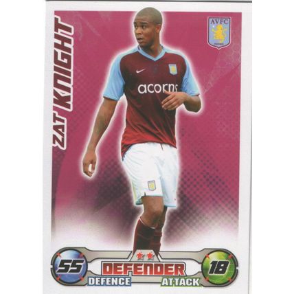 Match Attax 2008/2009 Zat Knight Aston Villa