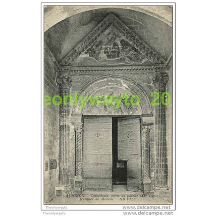 AVIGNON, CATHEDRALE, PORTE DU PORCHE, VAUCLUSE, FRANCE, Postcard, 1910/20s