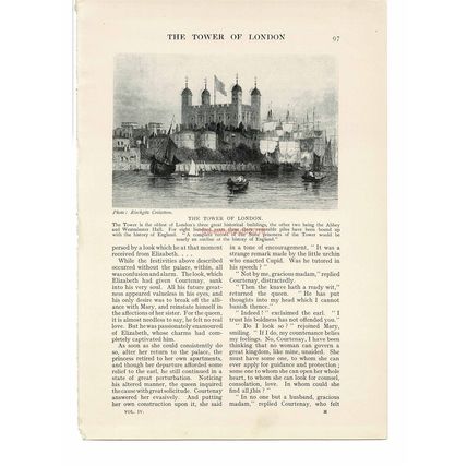 Tower of London, England, Rischgitz Collection, Book Illustration (Print), c1920