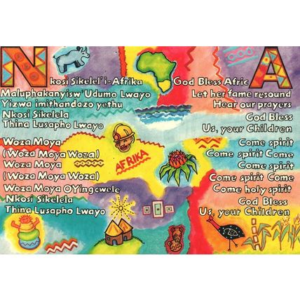 God Bless Africa, South Africa, Postcard 1993