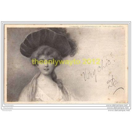 VERY CHIC YOUNG LADY, ENGLAND, c1900s Postcard