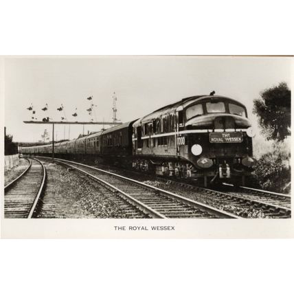 The Royal Wessex Train Valentines Old Real Photo Postcard