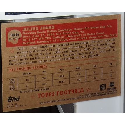 2006 Topps Heritage JULIUS JONES (Cowboys) Chrome #THC26 510/552