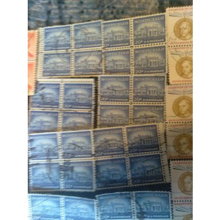 62 2x2 Blocks 248 7 Varieties Stamps USA Used Lot Vintage 50+Years Old Low Price