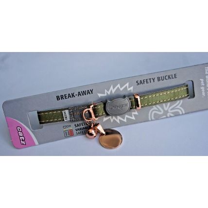 ROGZ URBAN Safety Breakaway Cat Collars With Soft Back & Rose Gold Detail & Tags
