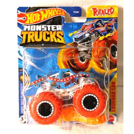 Hot Wheels 2023 Monster Trucks 1:64 Scale Totaled Truck w/Crushed Car NEW!