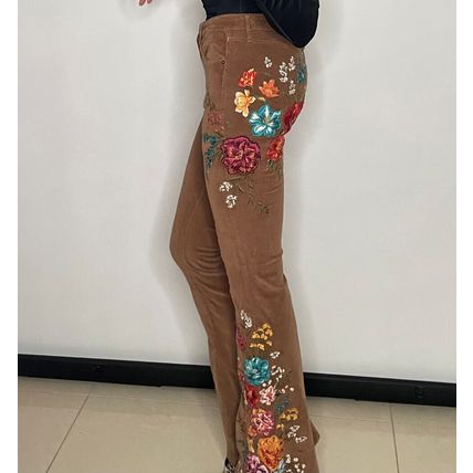 FLORAL Embroidered Flares Bell Bottom Pants Jeans MakE oFFER!