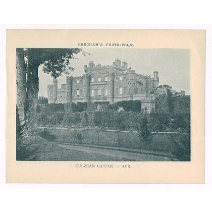 Auld Brig O' Doon Alloway / Culzean Castle Ayr 1900 Antique Print Picture