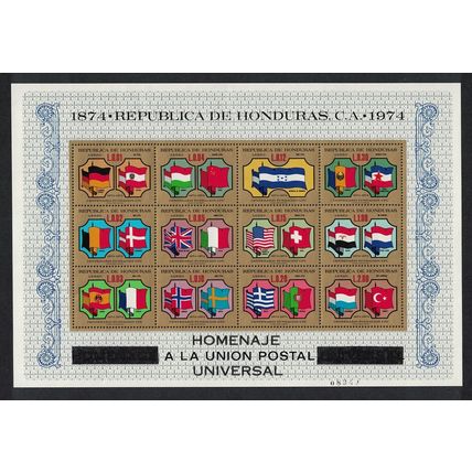 Honduras UPU Sheetlet MS 1975 MNH SG#MS867 Sc#C574