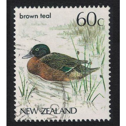 New Zealand Brown Teal Bird 1986 Canc SG#1291