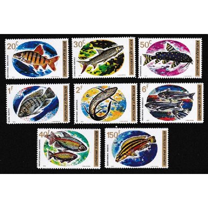 Rwanda Fish 8v 1973 MNH SG#553-560 MI#577-584A Sc#541-549