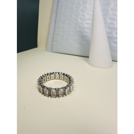 Bomb Party Sz8 Revealed BP Ring Jewelry RBP Full Wrap Colorless Gems Rhodium P
