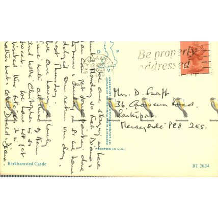 Berkhamsted Castle, Herts, Postcard, 1980
