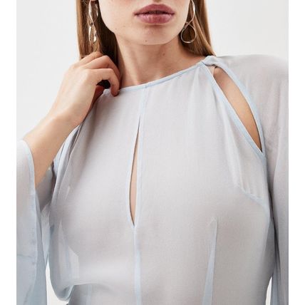 KAREN MILLEN Sheer Cut Out Cape Sleeve Top BNWT (RARE & COLLECTABLE)