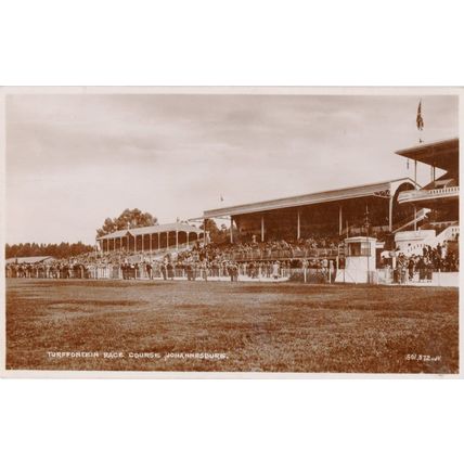 Johannesburg Horse Race Course South Africa Old RPC Postcard