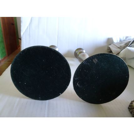 Candlesticks - Vintage Metal - Set of 2 - Height 12 inches - Base 5 inches wide