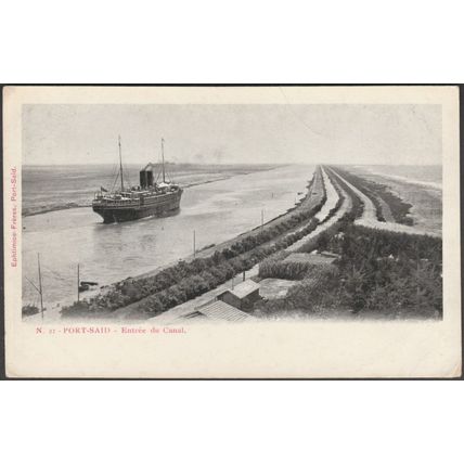 Entrée du Canal, Port-Said, c.1900-05 - Ephtimios Frères CPA