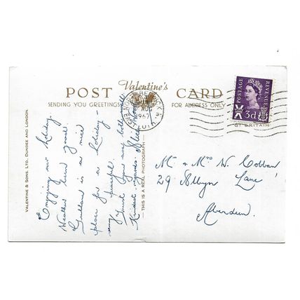 Postcard Scotland East Lothian Gullane Fire Training College posted 1967