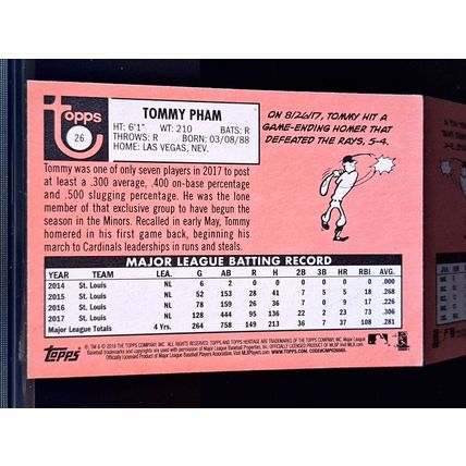 MARCUS SEMIEN 2018 TOPPS HERITAGE BASEBALL CARD #346