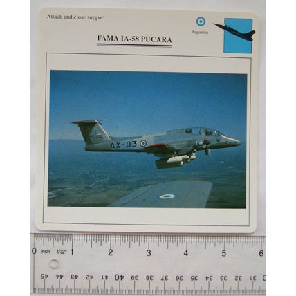 Fama IA-58 Pucara - Argentina - Attack & Close Support - Collectors Club Card