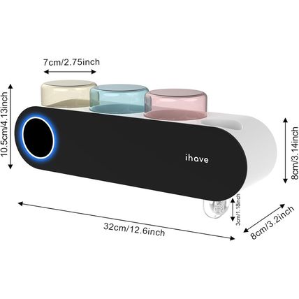 Ihave Toothbrush Holders for Bathrooms, UV Toothbrush Sanitizer and Holder Smart