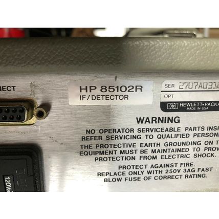 HEWLET PACKARD 85102R IF/DETECTOR, hp 85102r,BT