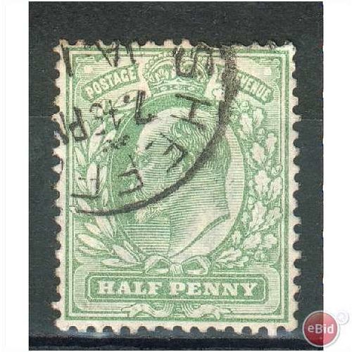 GB stamps 1902-10 - 1/2d SG215 Sheffield cancel 1