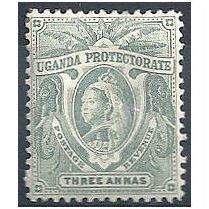 Uganda 1898 SG87 3a Pale Grey Mounted Mint .