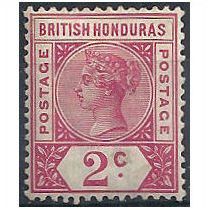British Honduras 1891 SG52 2c Carmine-Rose Mounted Mint ..