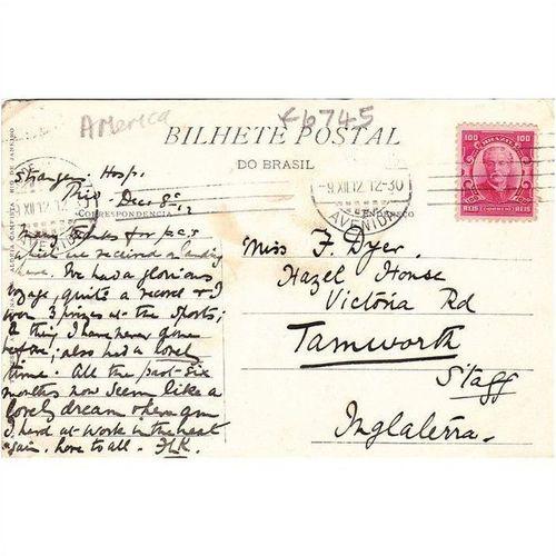Vista Tirada Do Pao Assucar Rio De Janeiro Brazil Postcard (F6745)
