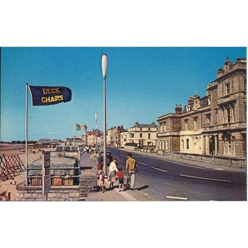 Plastichrome PC - Queen's Hotel Beach & Esplanade, Burnham-on-sea, Somerset
